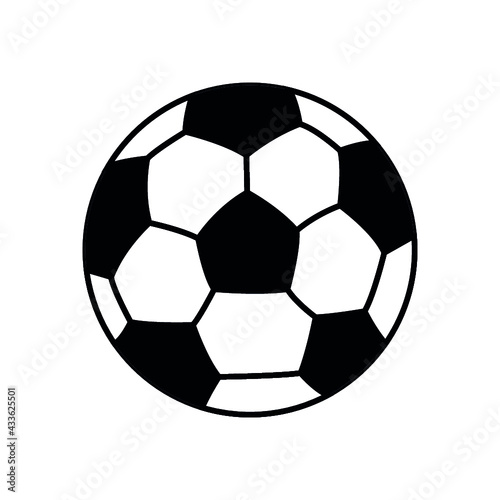 Soccer ball, simple style, icon. Vector illustration isolated on white background © tanya_pogorelova