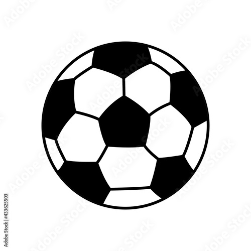 Soccer ball  simple style  icon. Vector illustration isolated on white background