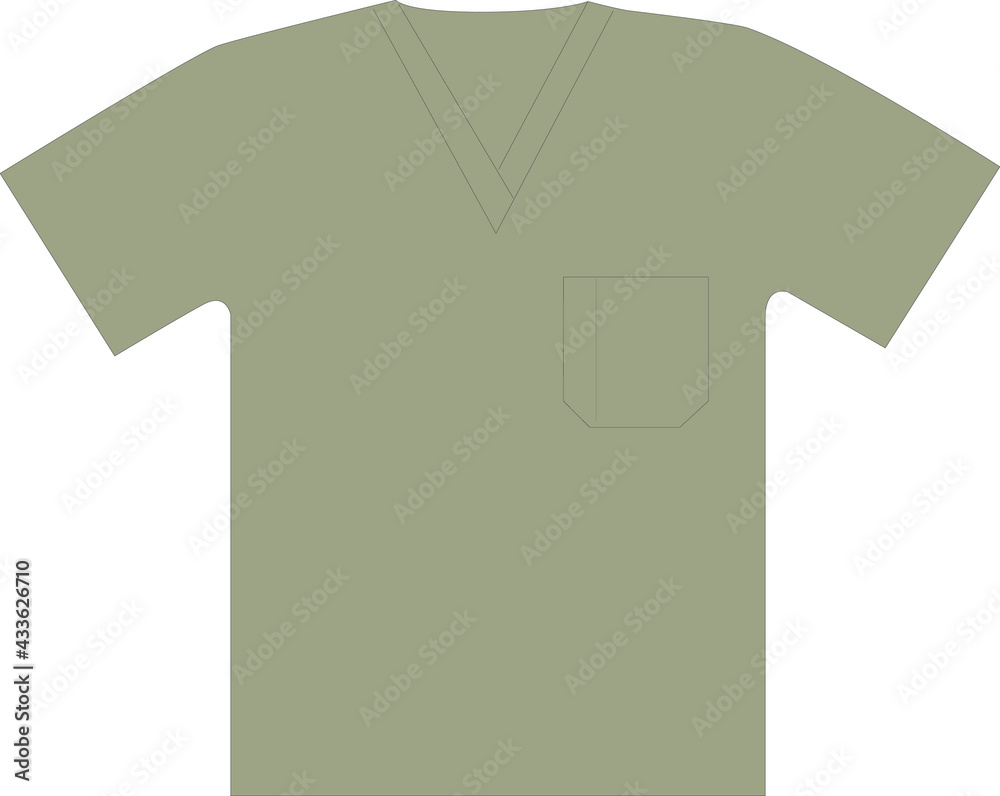 Unisex Fashion Scrub Shirts Vectors Unisex Fashion Scrub Shirts Vectors