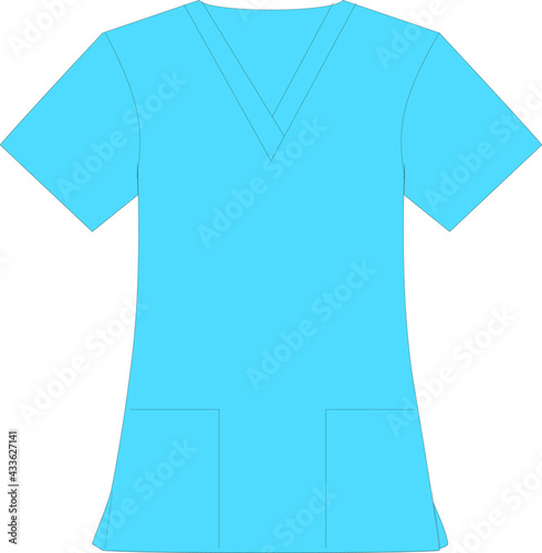Women Mock Crossover Tunics Vectors 