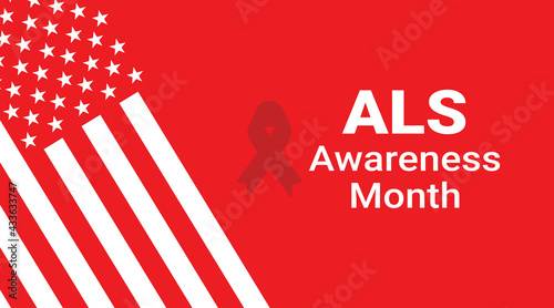 ALS Awareness Month background. Amyotrophic lateral sclerosis. Annual campaign is held in May in United States.  Vector illustration