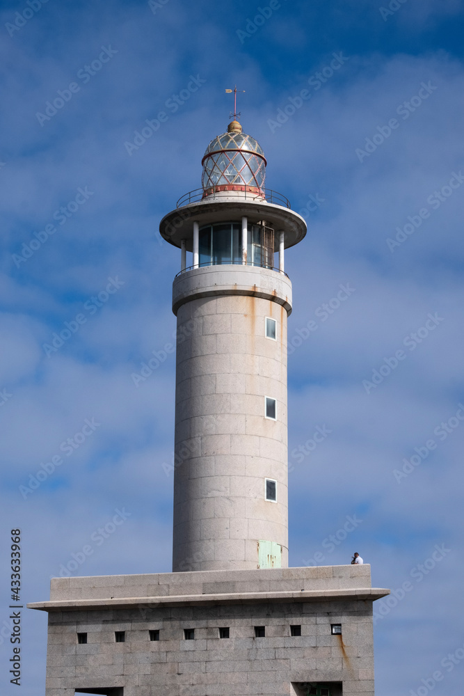 Punta Nariga lighthouse, in Malpica de Bergantiños, in the province of La Coruña, Galicia, (Spain), built in 1995, is the most modern in Galicia and reaches a height of 50 meters above sea level.