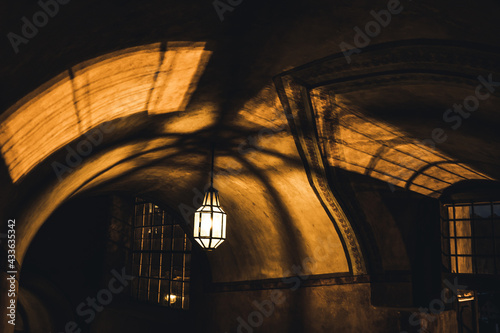 lamp illuminates the mysterious arch photo