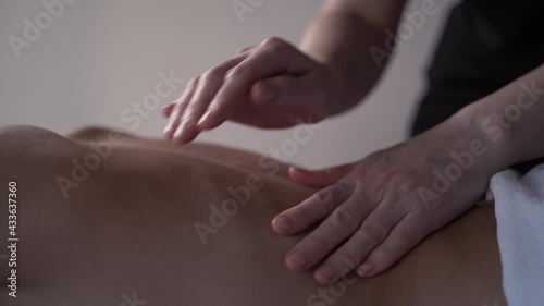 Wallpaper Mural masseur prepares mixture for spa 4k. High quality 4k footage Torontodigital.ca