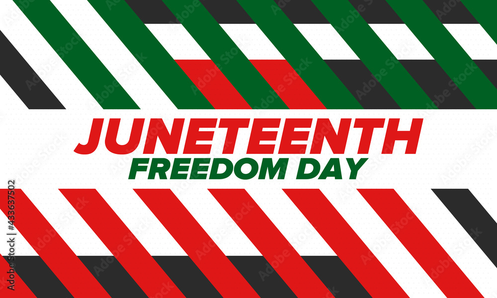 Juneteenth Independence Day. Freedom or Emancipation day. Annual american holiday, celebrated in June 19. African-American history and heritage. Poster, greeting card, banner and background. Vector Juneteenth Independence Day. Freedom or Emancipation day. Annual american holiday, celebrated in June 19. African-American history and heritage. Poster, greeting card, banner and background. Vector
