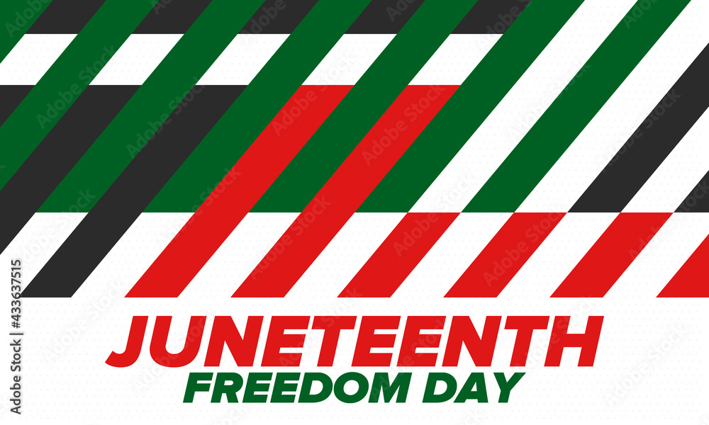 Juneteenth Independence Day. Freedom or Emancipation day. Annual american holiday, celebrated in June 19. African-American history and heritage. Poster, greeting card, banner and background. Vector Juneteenth Independence Day. Freedom or Emancipation day. Annual american holiday, celebrated in June 19. African-American history and heritage. Poster, greeting card, banner and background. Vector