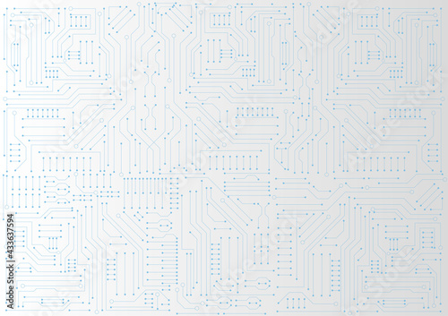 circuit board electronic or electrical line on black and white engineering technology concept vector background