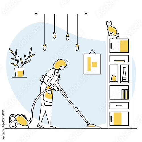 Vector Cleaning service Household Housekeeping