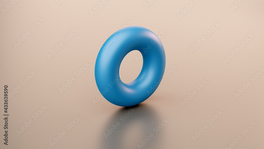 blue 3d torus shape