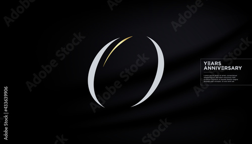 Number zero / circle / 0 vector font alphabet, modern dynamic luxury flat design for your unique elements design ; logo, corporate identity, application, creative poster etc.