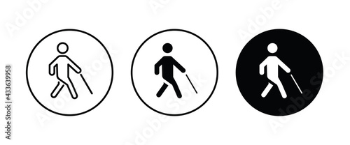 Disabled icons button, vector, sign, symbol, logo, illustration, editable stroke, flat design style isolated on white linear pictogram