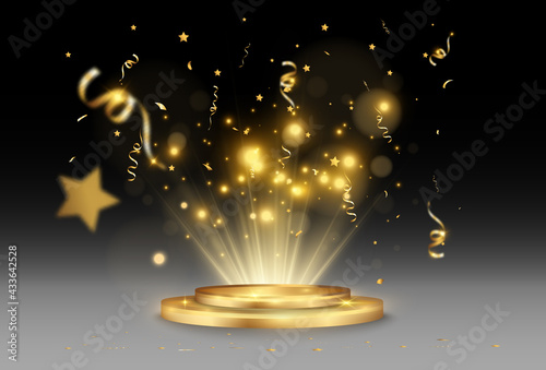 Vector illustration for award winners. Pedestal or platform for honoring prize winners.	

