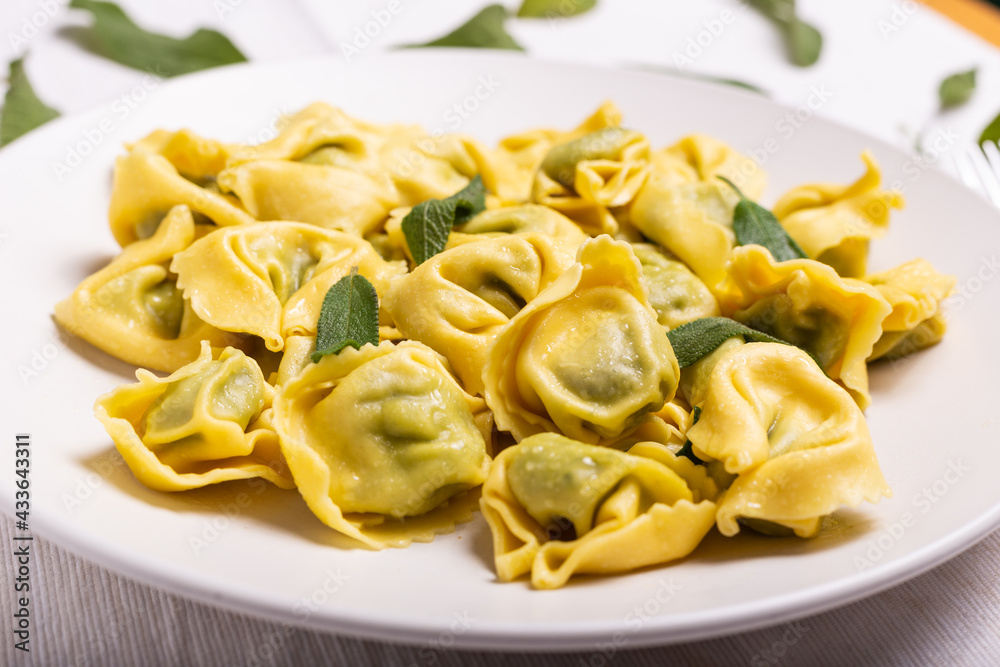 Italian ravioli stuffed with ricotta and spinach Italian ravioli stuffed with ricotta and spinach