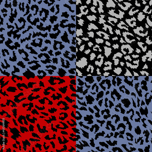 plaid pattern design combined with animal print