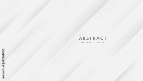 Abstract cuts on white grey paper. Backdrop with diagonal slits on blank sheet. Decorative square background with realistic geometric elements. Modern & Minimal concept. Futuristic tech style. EPS10
