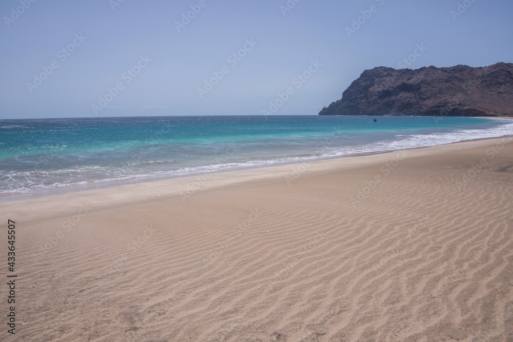 Playa de arena en San Pedro en la isla de San Vicente, Cabo Verde