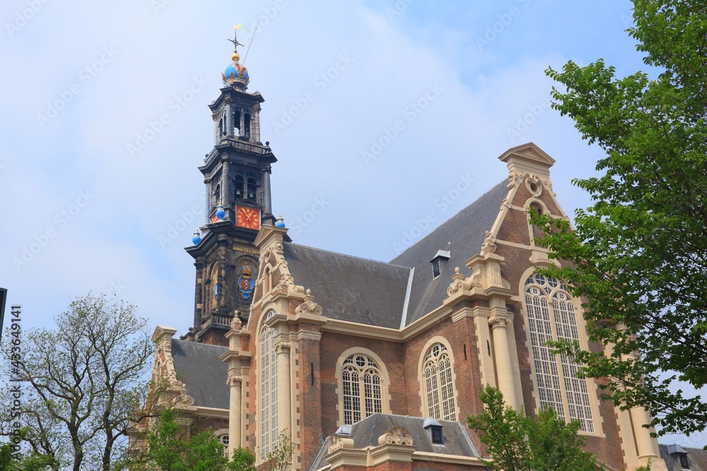 Westerkerk church in Amsterdam, Netherlands