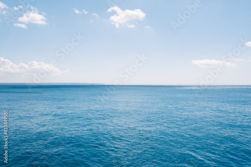 Mediterranean seaview with blue sky in sunny day