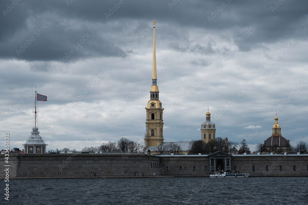 Saint Petersburg, Russia, Peter and Paul Fortress, view from the Neva River