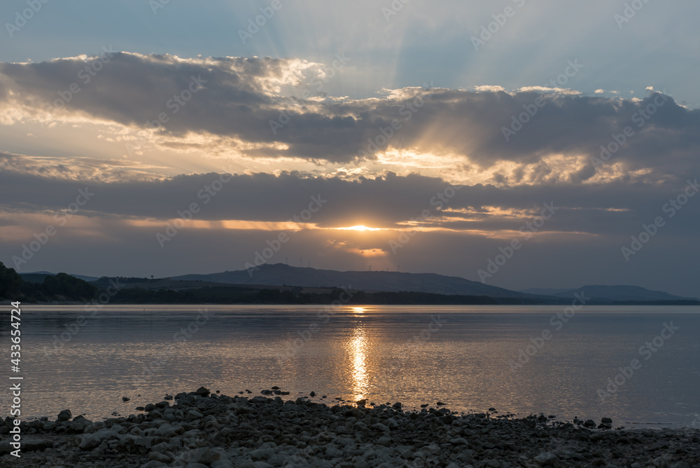 San Giuliano Puglia lake sunset