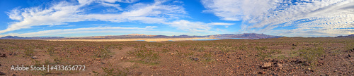 Panoramic view over Lake Powell taken from Wahweap viewpoint