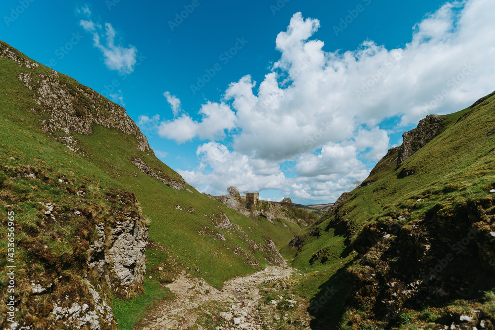 Cave Dale, Limestone Valley, Peak District National Park, Derbyshire, England, UK