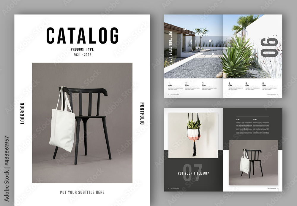 Szablon Stock Catalog / Lookbook Layout Adobe Stock