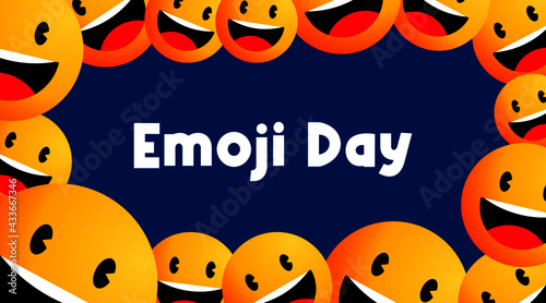 Happy Emoji Day Background Illustration.