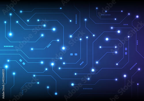 High tech technology geometric and connection system background with digital data abstract