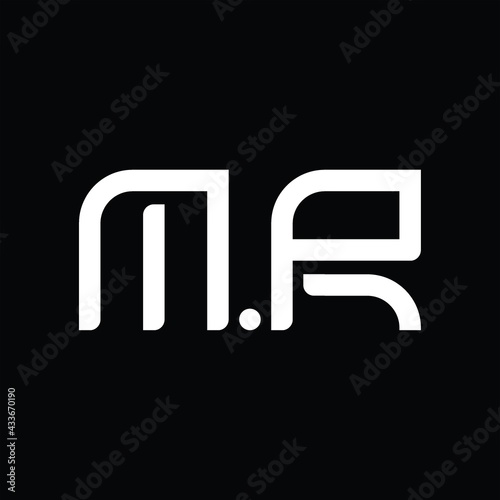 MR Logo monogram abstract design template