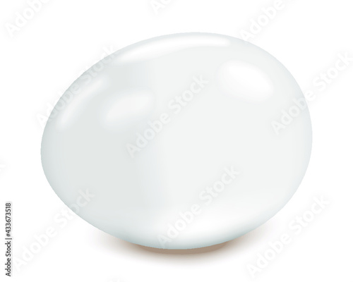 White egg isolated on a white background. 3d rendering