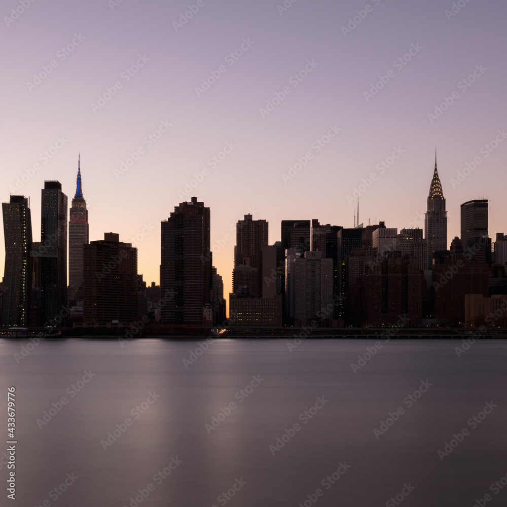 Midtown Manhattan at sunset, New York City, USA