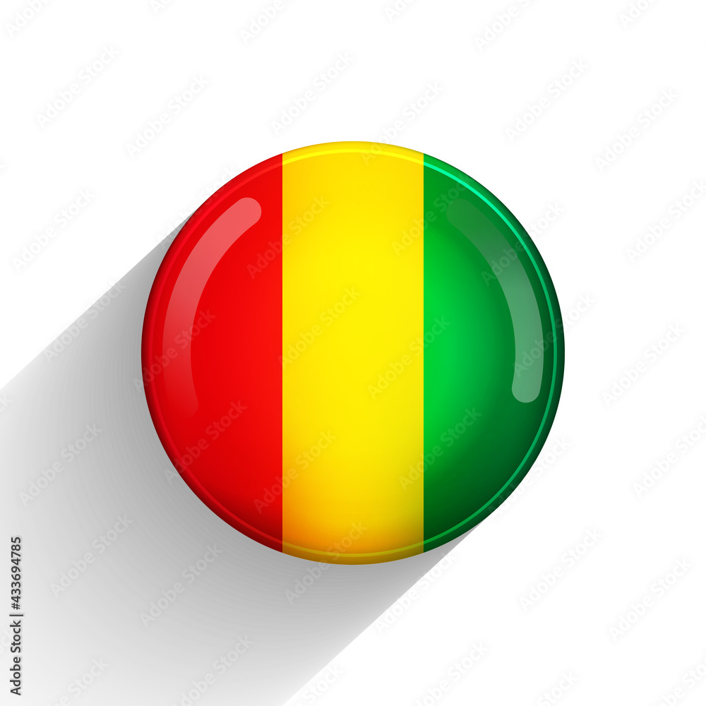 Glass light ball with flag of Bolivia. Round sphere, template icon. National symbol. Glossy realistic ball, 3D abstract vector illustration highlighted on a white background. Big bubble Glass light ball with flag of Bolivia. Round sphere, template icon. National symbol. Glossy realistic ball, 3D abstract vector illustration highlighted on a white background. Big bubble