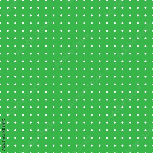 Green and white Polka Dot seamless pattern. Vector background. 