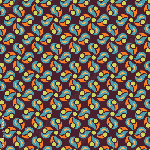 Abstract seamless pattern  in retro style
