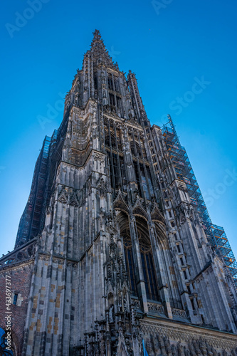 The belltower of Ulm Cathedral, the tallest church in the world, Germany