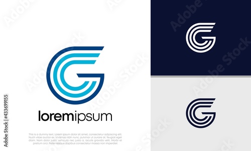 Initials G logo design. Initial Letter Logo. 