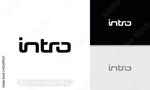 Intro logo design. Initial Letter Logo. 
