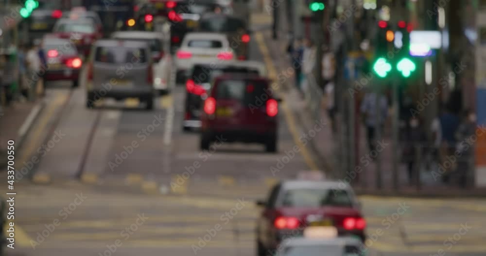 Blur view of city street Blur view of city street