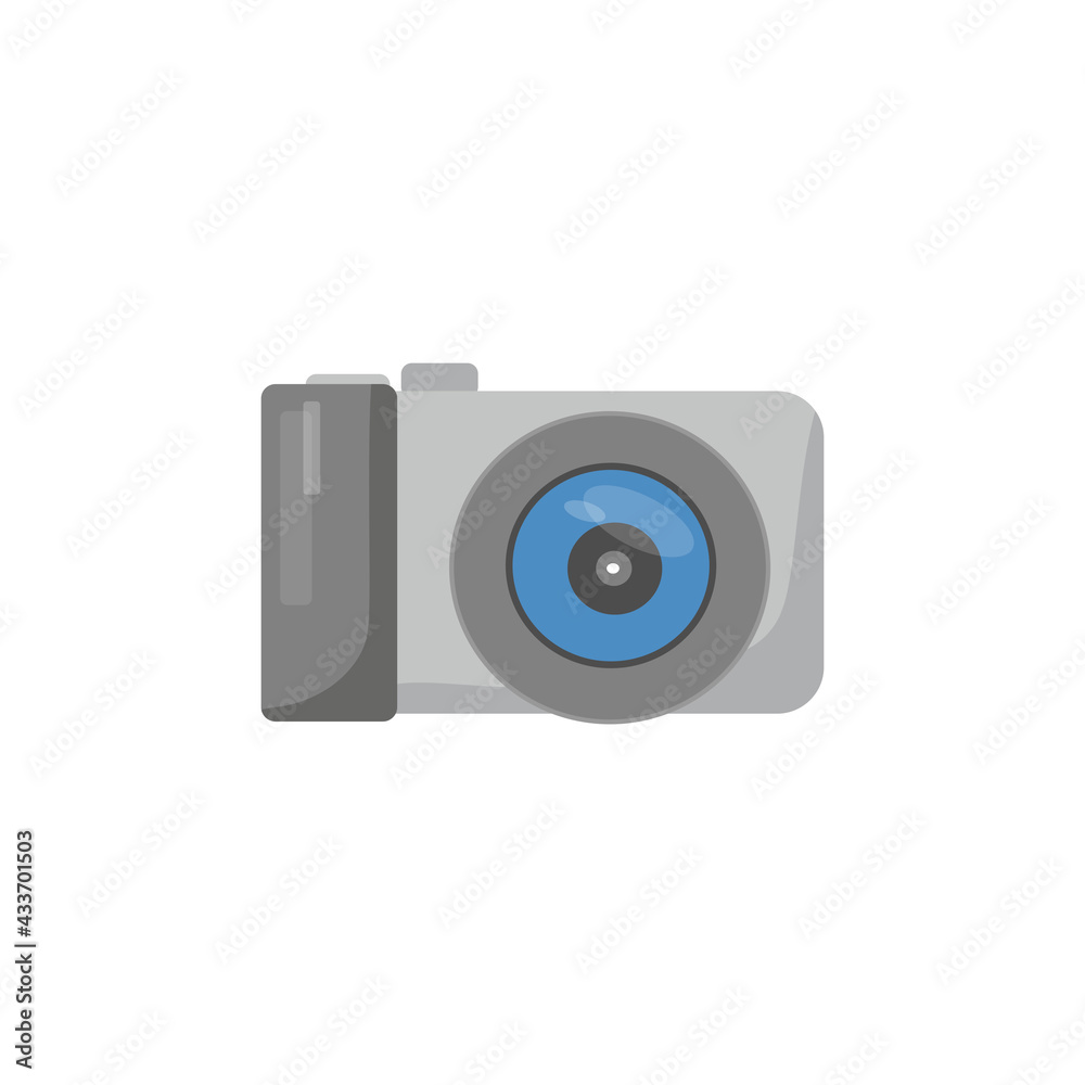 A camera for taking photos on a trip. Vector illustration. A camera for taking photos on a trip. Vector illustration.