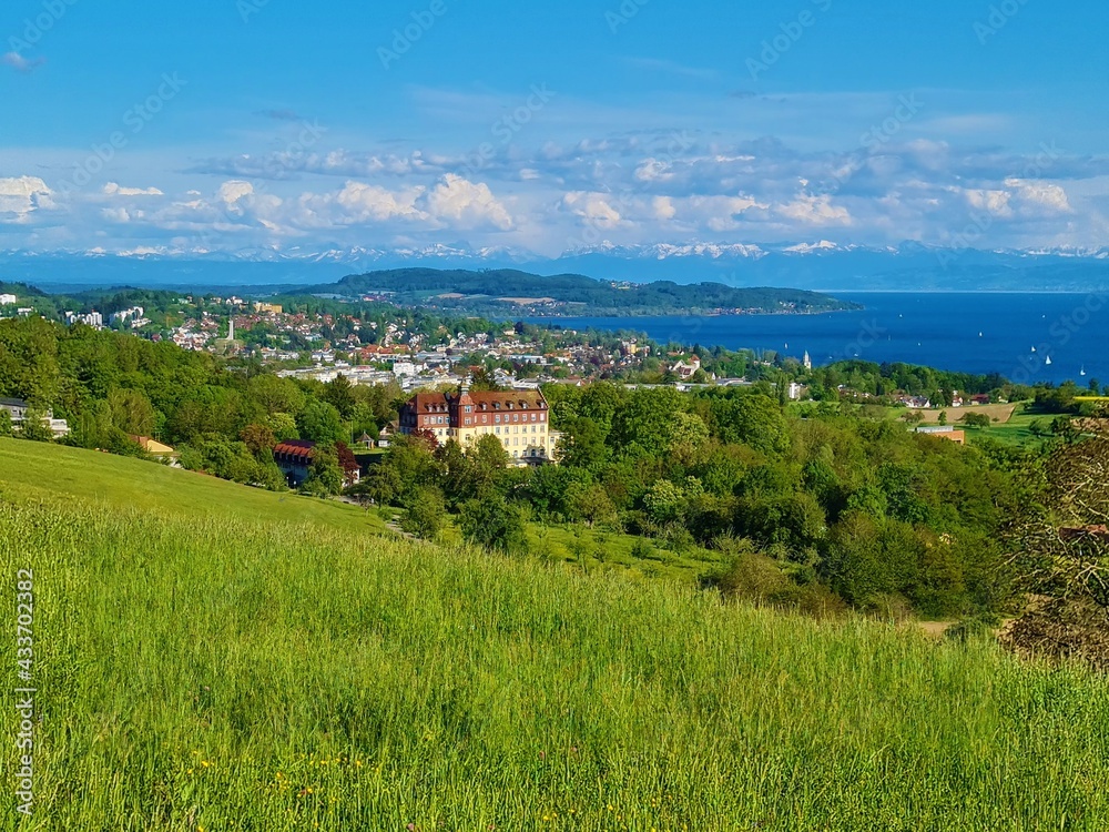 Bodensee, Überlingen, See, Baden-Württemberg, Deutschland, Süddeutschland, Reise, Urlaub, Wandern, Natur, Landschaft Erholung, Ausblick, Alpen, Panorama