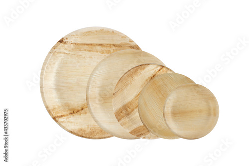 Areca leaf dishes, plates, and cutlery set