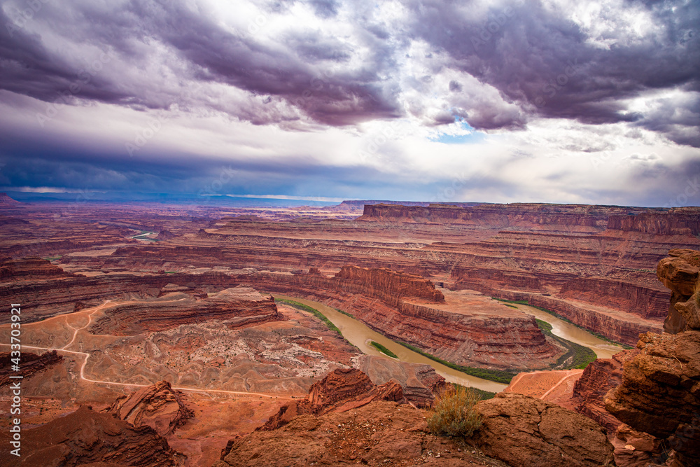 Colorado river overlook at Dead Horse Point State Park in Utah