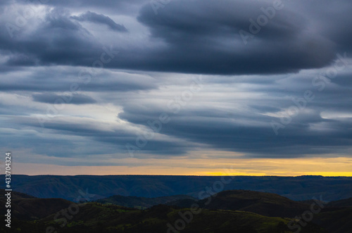 clouds over the mountains