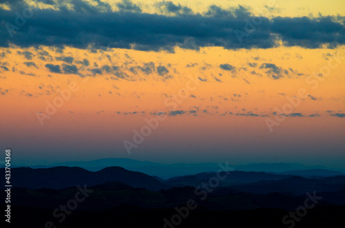 sunset in the mountains