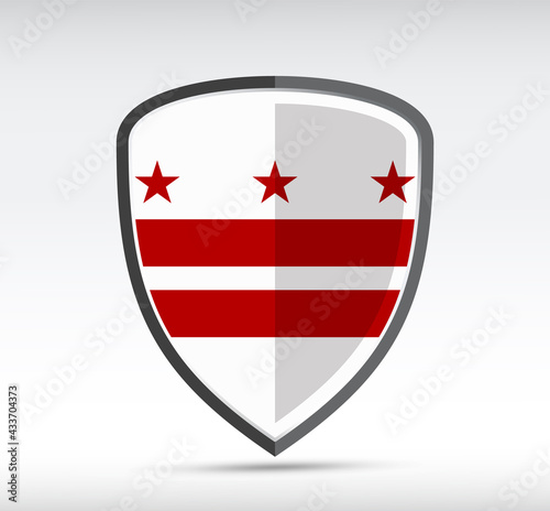 Free Download Shield icon with Flag of District of Columbia - GFXLoad