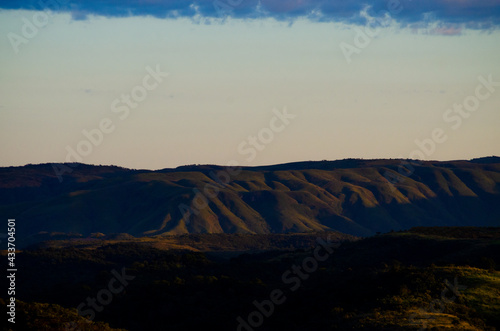 sunset over the mountains
