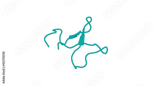 360º 3D rendering of a biological molecule. Kalata B8, a novel antiviral circular protein, exhibits conformational flexibility in the cystine knot motif