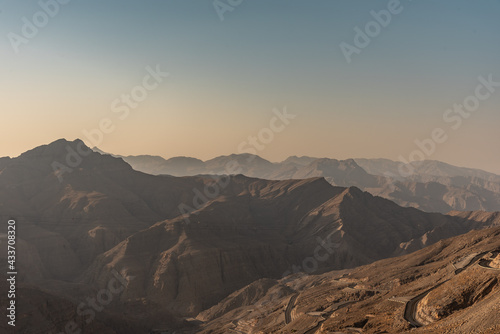 A view from Top Of Jebel Jais in Ras Al Khaima at sunrise