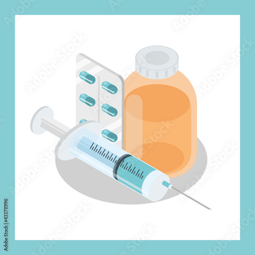 medicine vial syringe